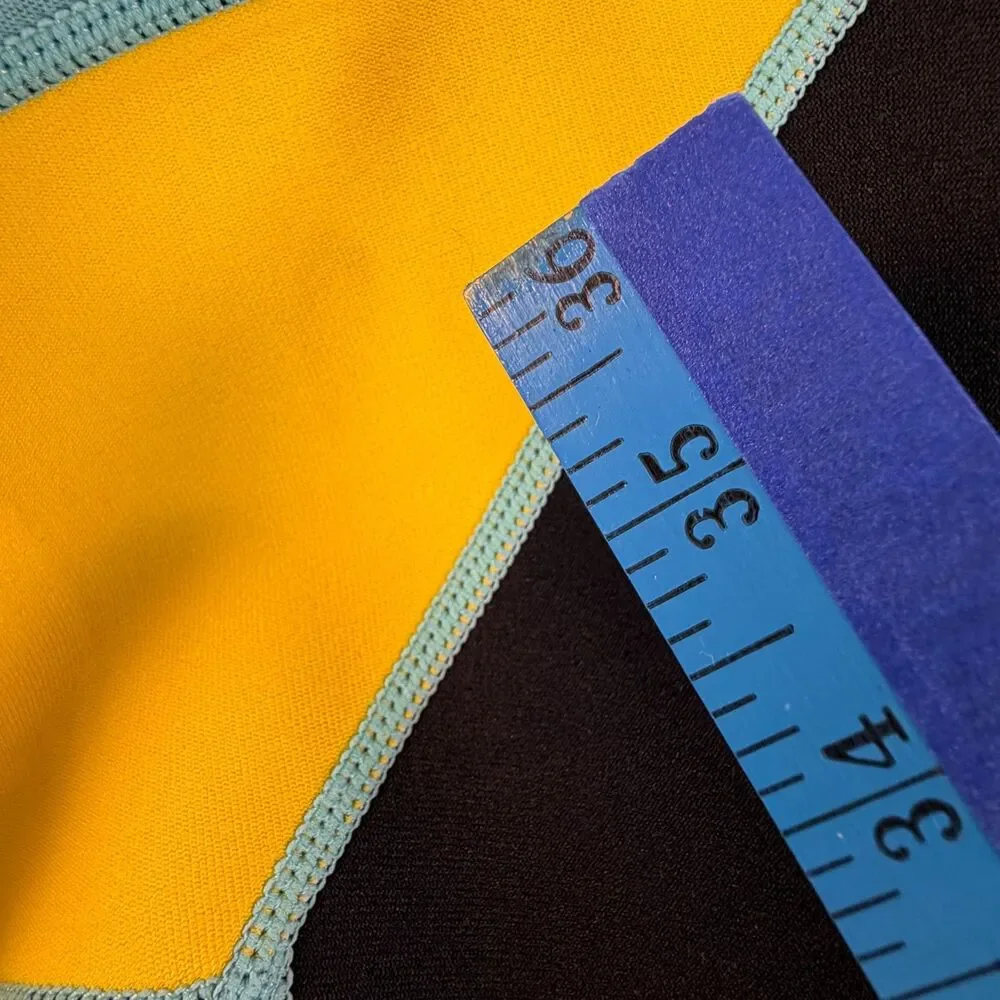 Realon Kids Full Wetsuit Size 14 Yellow Blue Black Neoprene Surf Swim Diving